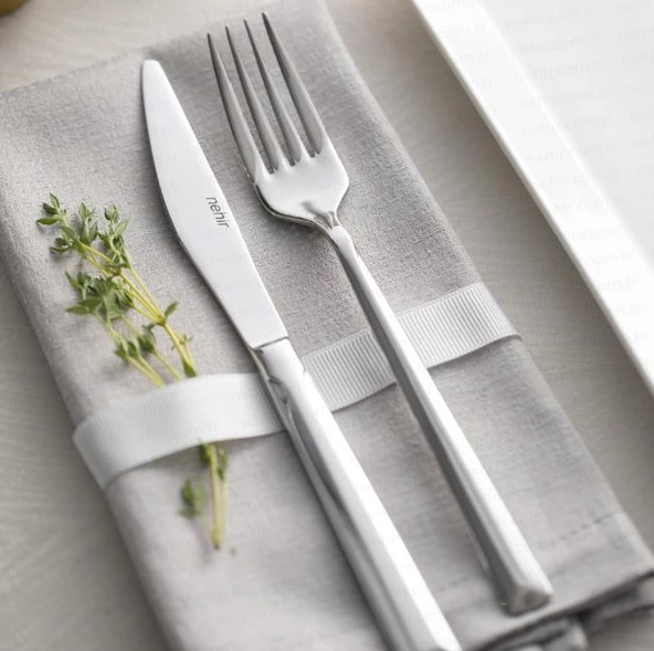 Nehir Gloria Sade 72 Parça Kutulu Çatal Kaşık Bıçak Seti - 3