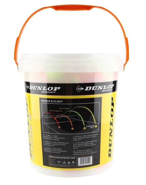 Dunlop Stage 2 Turuncu 60'lı Eğitim Kova Tenis Topu 602205 - 2