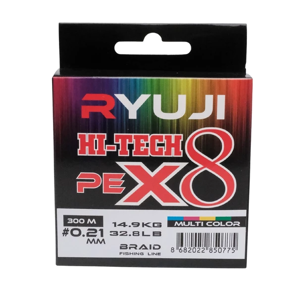 Ryuji HI-Tech PE 8B Multicolor 300m İp Misina Kalınlık (mm) : 0,23mm - Resim 2