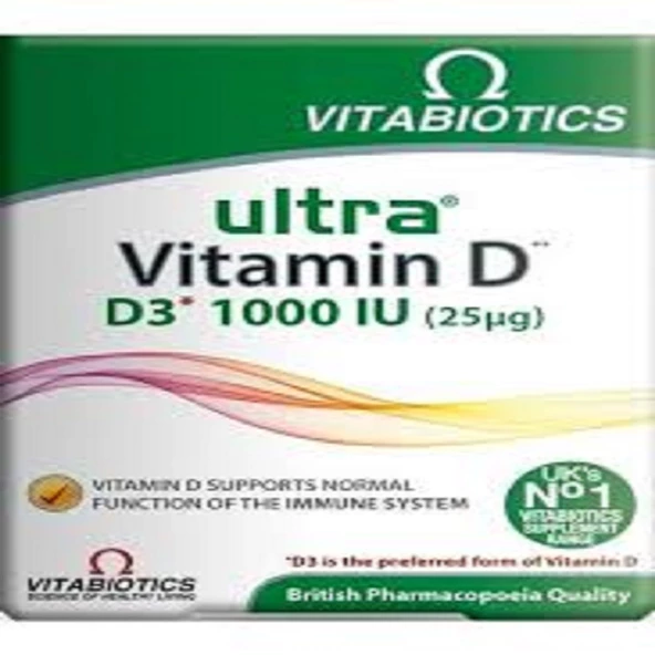 Vitabiotics Ultra Vitamin D D3 1000IU 96 Kapsül