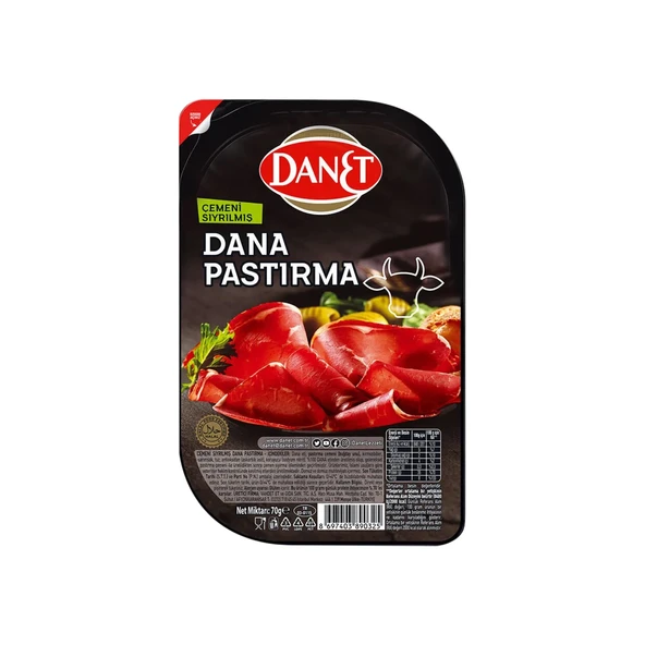 Danet Dana Pastırma Çemeni Sıyrılmış Dilimli 70 g x 3 Adet - 3