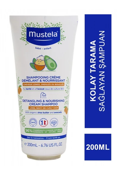 Mustela Detangling & Nourishing Cream Dolaşıklık Karşıtı Besleyici Şampuan 200 ml