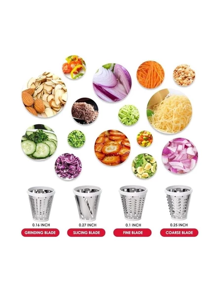 5 Başlıklı Elektrikli Çok Fonksiyonlu Sebze ve Meyve Doğrayıcı Rende - Rondo - 3