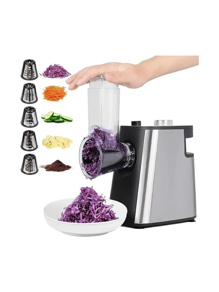 5 Başlıklı Elektrikli Çok Fonksiyonlu Sebze ve Meyve Doğrayıcı Rende - Rondo - 2