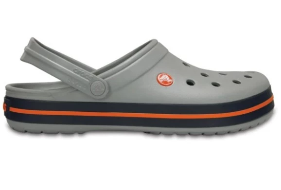 Crocs Gri Unisex Crocband Kenarı Turuncu Çizgili Terlik 11016 - 3