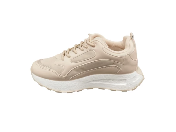 Flet Ortopedik Köpük Taban Simli Kadın Günlük Sneaker Spor Ayakkabı - 5