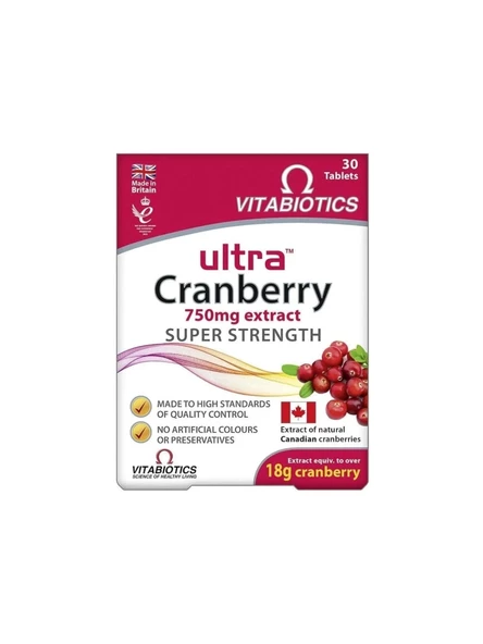 Ultra Cranberry 30 Tablet 12/2025 miadlı ürün görseli