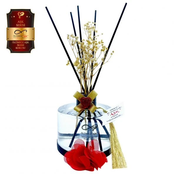 Ölümsüz Aşk Aşk Serisi Ölümsüz Aşk İxiri 5 x 200 ml Silindir Şişe Bambu Çubuklu Ortam Kokusu ürün görseli