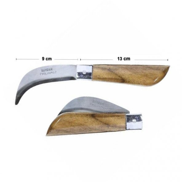 Bayram Aşı Bıçağı Paslanmaz 22 cm No:3 + Aşı Bandı (3lü Paket) - 2