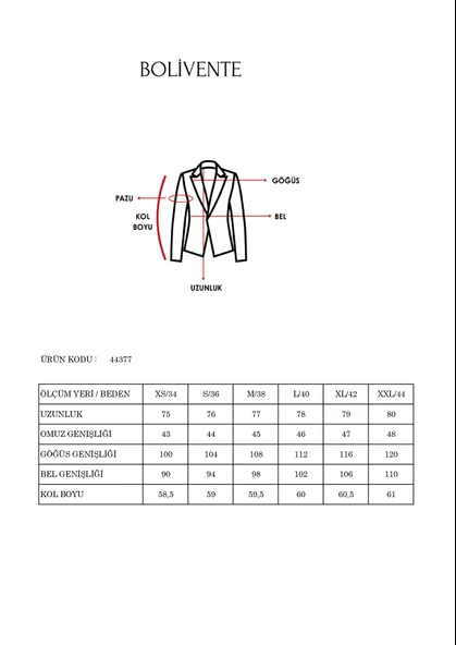 Bordo Kadın Düğmeli Oversize Blazer Ceket - 9
