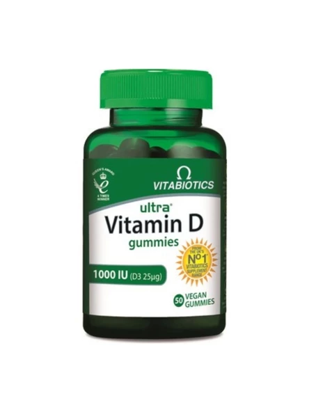 Ultra Vitamin D Gummies 1000IU 50 Vegan Gummies