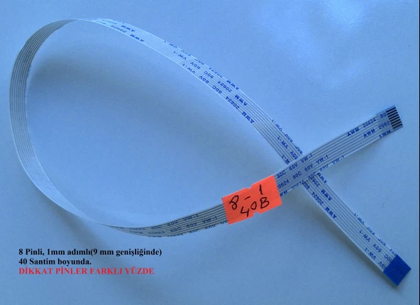 Awm 20624 80C 60V Vw-1 Flex Kablo 8 Pin 1Mm Adım 40Cm 8-1-40B ürün görseli 1