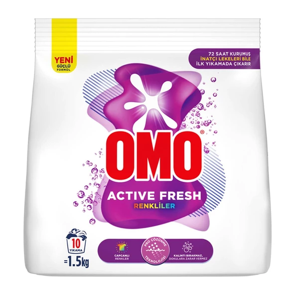 Omo Active Fresh Renkliler Toz Deterjan 10 Yıkama 1.5 Kg