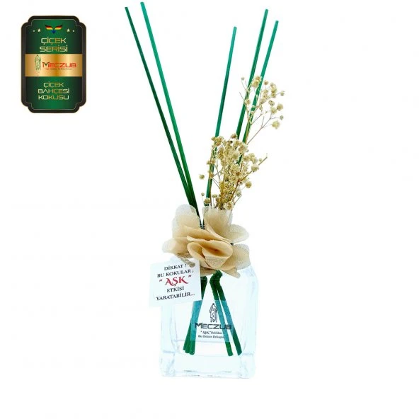 Meczub Çiçek Serisi Çiçek Bahçesi Kokulu 5 x 120 ml küp Şişe Bambu Çubuklu Ortam Kokusu ürün görseli 1