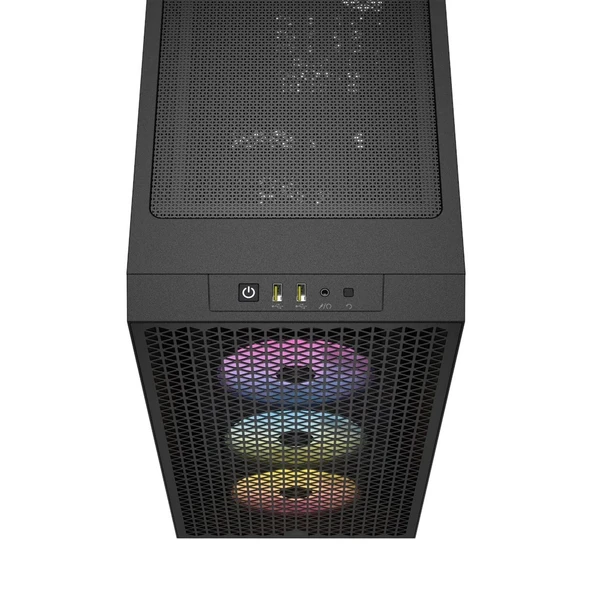 CORSAIR iCUE 3000D AIRFLOW Tempered Glass USB 3.2 Siyah ATX Mid Tower Kasa - Resim 3