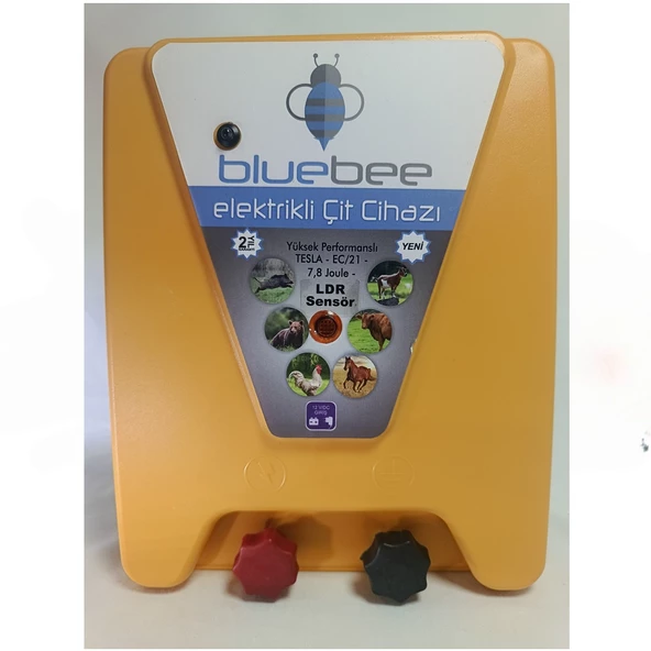 bluebee EC03 giriş12V Çıkış15000V 7.8joule 100km/tel Sensörlü Elektrikli Çit Cihazı