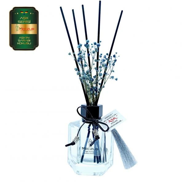 Meczub Aşk Serisi Aşk'ın Şarabı Kokulu 5 x 120 ml Köşeli Şişe Bambu Çubuklu Ortam Kokusu ürün görseli 1