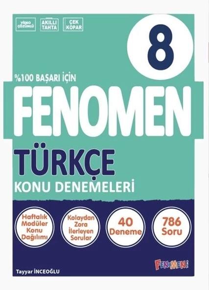 Fenomen Okul Yayınları 8. Sınıf Fenomen Türkçe 40 lı Konu Denemeleri