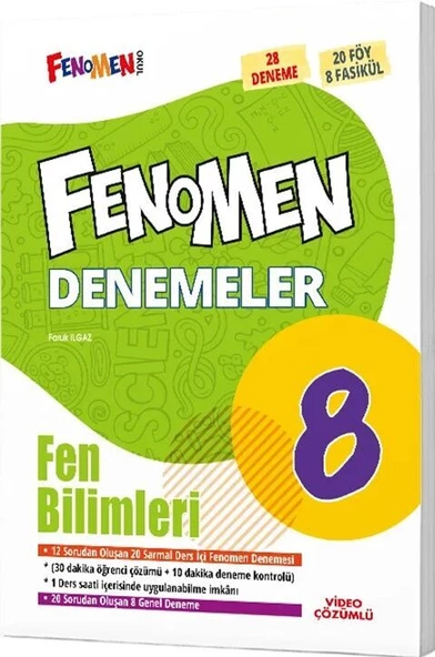 Fenomen Okul Yayınları 8. Sınıf Fen Bilimleri 28 Deneme