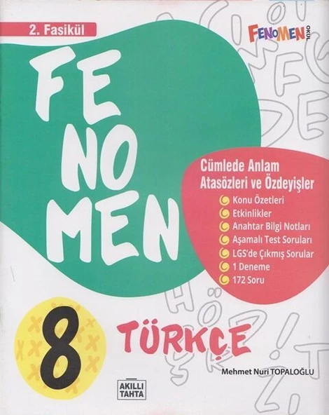 Fenomen Okul Yayınları 8. Sınıf Türkçe Fasikül 2 Cümlede Anlam Atasözleri ve Özdeyişler