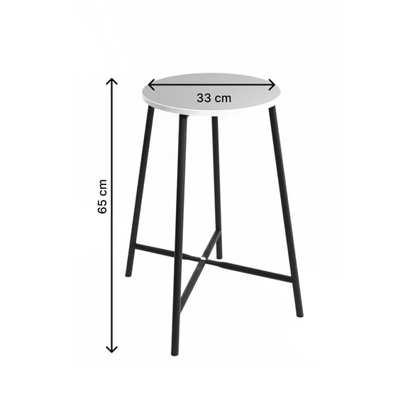 Eportatif Oval 2 Kişilik Yemek Masası Bar Masası Mutfak Çam 1526 - 8