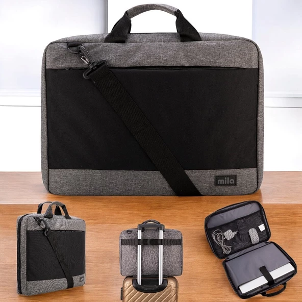 Classone Mila ML-F104M 15.6"Tam Açılabilir Valiz Dizayn Notebook Çantası +Kablosuz Mouse - 6