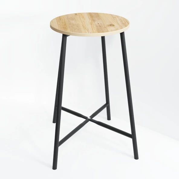 Eportatif Oval 2 Kişilik Yemek Masası Bar Masası Mutfak Çam 1526 - 6