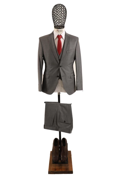 Yelekli Slim Fit Erkek Takım Elbise - 2