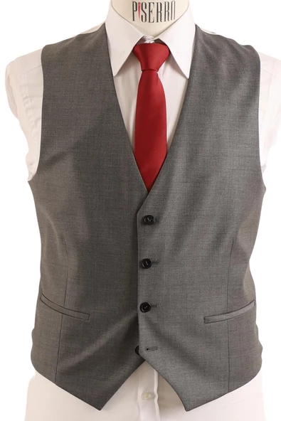 Yelekli Slim Fit Erkek Takım Elbise - 7