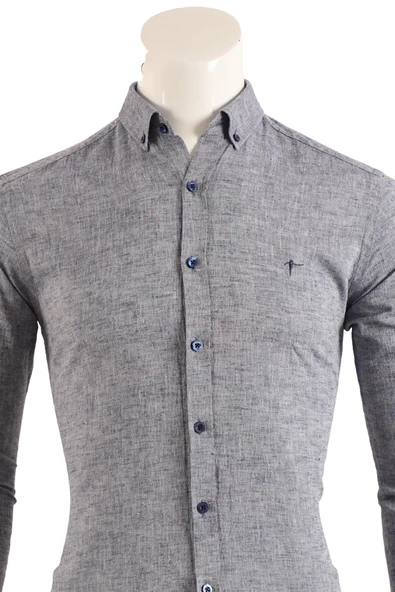 Slim Fit Erkek Gömlek - 7