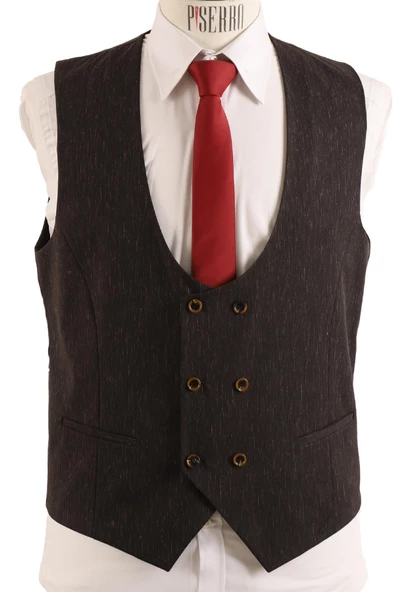 Yelekli Slim Fit Takım Elbise - 6