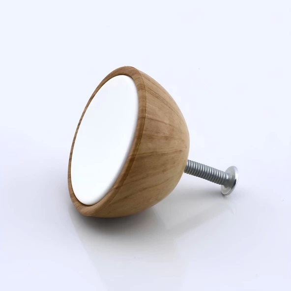 Piyano Polimer Düğme Kulp İçbükey Ceviz Beyaz Dolap Mobilya Mutfak Dolab Çekmece Kulpu Kulbu 10 ADET - Resim 6