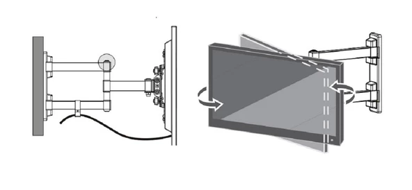 Telefunken 55'' İle Uyumlu Hareketli Oynar Led Tv Asma Askı Aparatı - 4