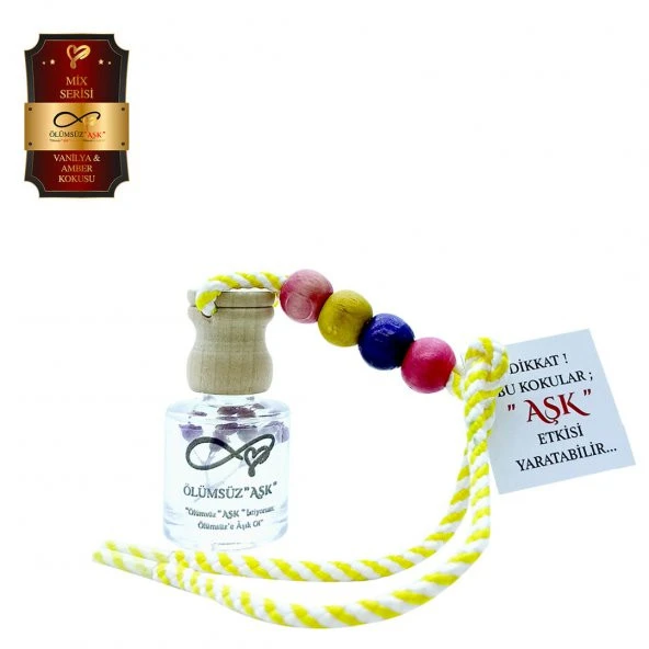 Ölümsüz Aşk Mix Serisi Vanilya & Amber Kokulu 10 x 8 ml Silindir Şişe Oto Kokusu ürün görseli 1