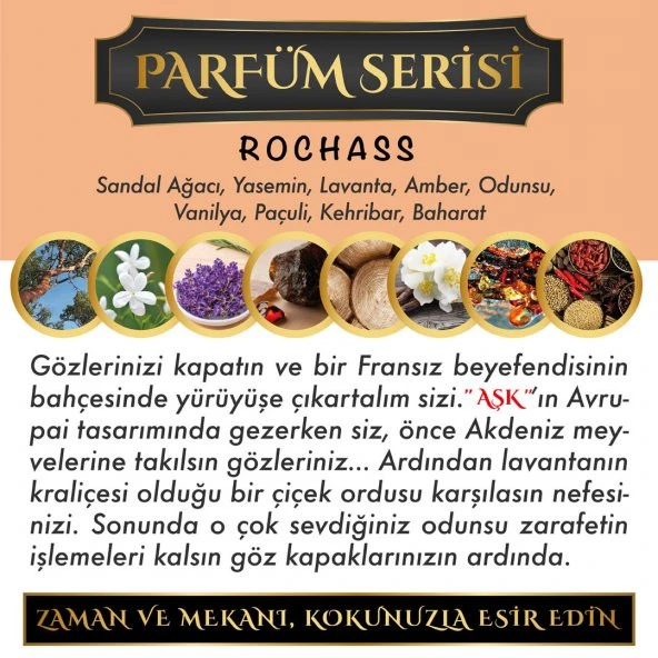 Ölümsüz Aşk Parfüm Serisi Rochass Kokulu 10 x 12 ml Elma Şişe Oto Kokusu - 2