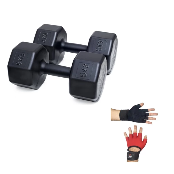 PS SPOR 8 KG DAMBIL X 2 ADET(16) + BODY ELDİVENİ - 1