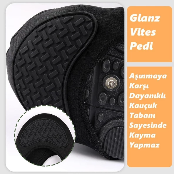 Glanz Motosiklet Ayakkabı Koruma Pedi Motor Vites Pedi Kumaş Kauçuk Giyilebilen Ayakkabı Kılıfı - 3