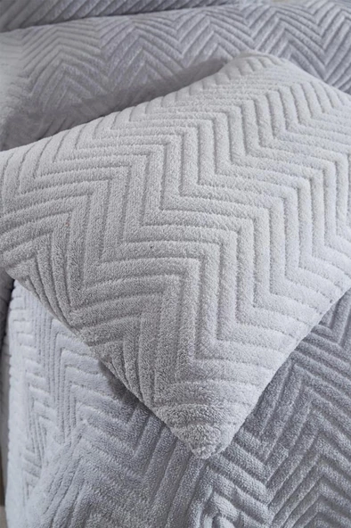 Ultrasonik Welsoft Çift Kişilik Yatak Örtüsü 230x250 Gri - Resim 6