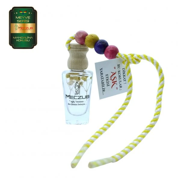 Meczub Meyve Serisi Mandalina Kokulu 10 x 12 ml Heybet Şişe Oto Kokusu ürün görseli 1