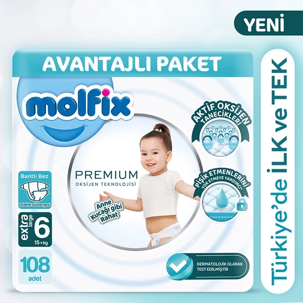 Molfix Premium Avantajlı Paket 6 Beden 108 Adet