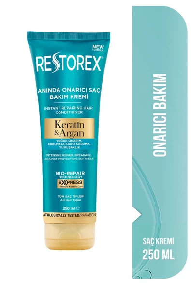 Restorex Keratin & Argan Onarıcı Saç Bakım Kremi 250 ml - 3