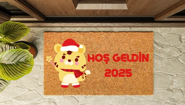 Kapı Önü Paspası Yeni Yıl 2025 Özel Tasarım Koko Model 138