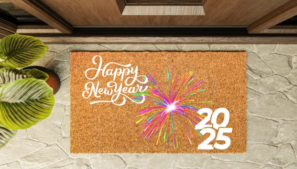 Kapı Önü Paspası Yeni Yıl 2025 Özel Tasarım Koko Model 126