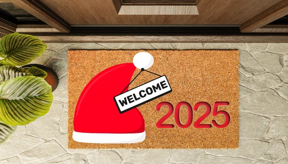Kapı Önü Paspası Yeni Yıl 2025 Özel Tasarım Koko Model 142
