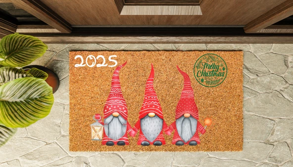 Kapı Önü Paspası Yeni Yıl 2025 Özel Tasarım Koko Model 122