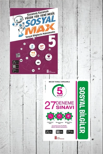 Ata 5.Sınıf Sosyal Max Soru Bankası -27 Deneme Sınavı