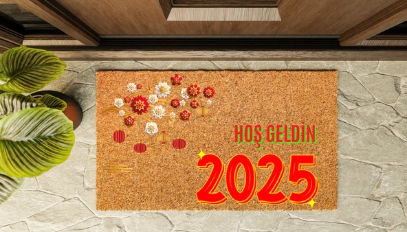Kapı Önü Paspası Yeni Yıl 2025 Özel Tasarım Koko Model 139