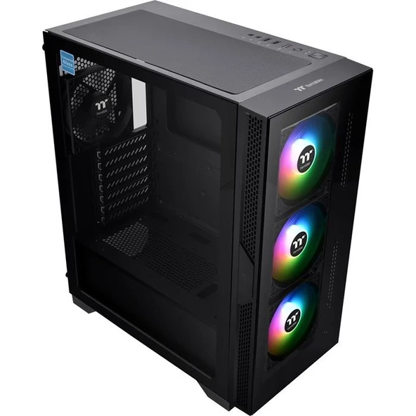 Thermaltake Versa T25 550W 80+ Argb 3X120Mm Fan Tempered Glass Pencereli Oyuncu Kasası Ca-3R5-55M1We-00 - Resim 2