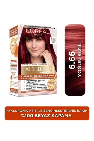 L'OREAL EXCELLENCE İNTENSE  6.66 YOĞUN KIZIL