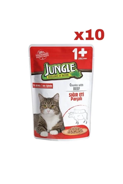 Sığır Etli Yetişkin Kedi Maması 10 Adet (1x100gr)